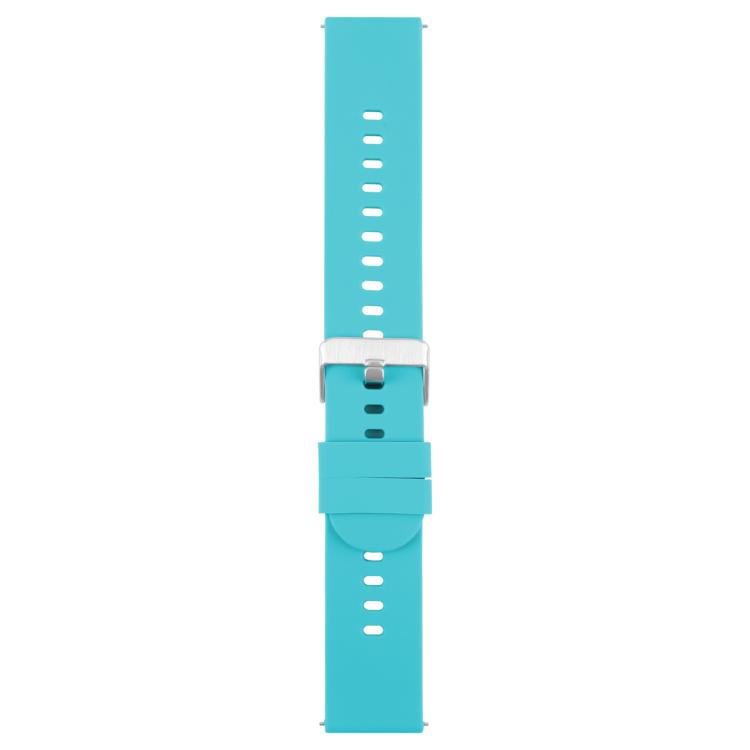 19mm Solid Color Steel Buckle Silicone Watch Band