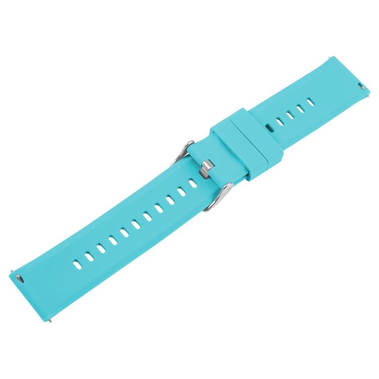 19mm Solid Color Steel Buckle Silicone Watch Band