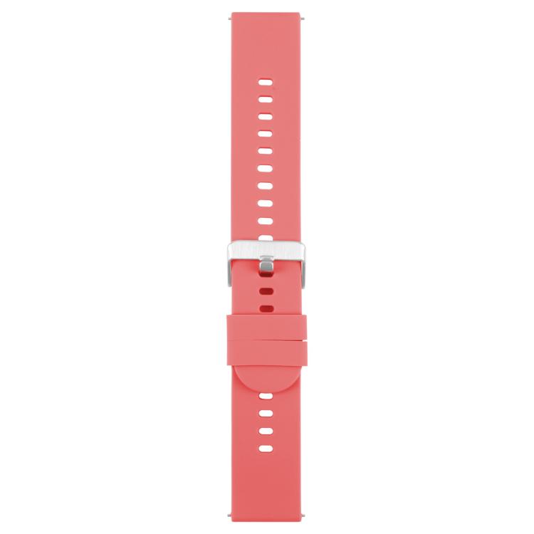 19mm Solid Color Steel Buckle Silicone Watch Band