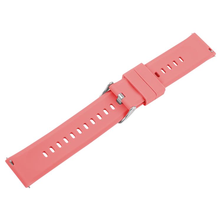 19mm Solid Color Steel Buckle Silicone Watch Band