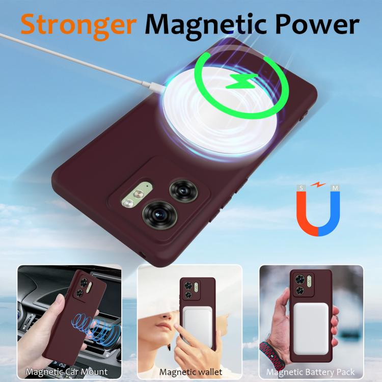 For Motorola Edge 40 Shockproof Silicone Magsafe Phone Case