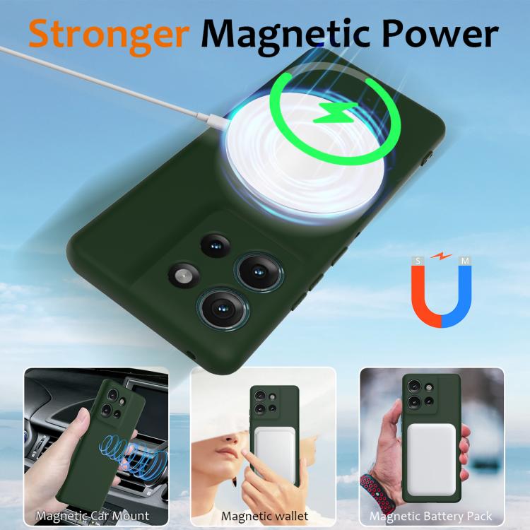 For Motorola Edge 50 5G Shockproof Silicone Magsafe Phone Case