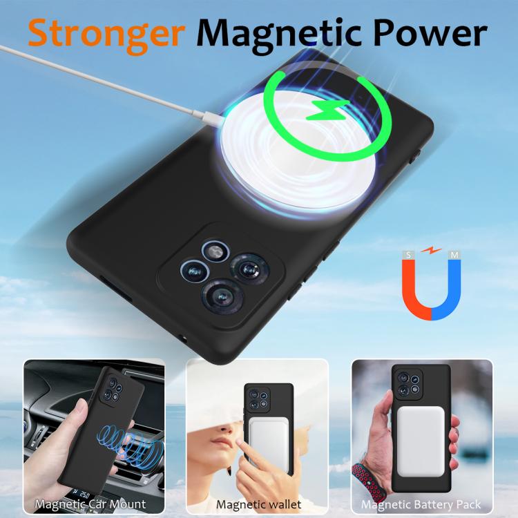 For Motorola Edge 40 Pro 5G Shockproof Silicone Magsafe Phone Case