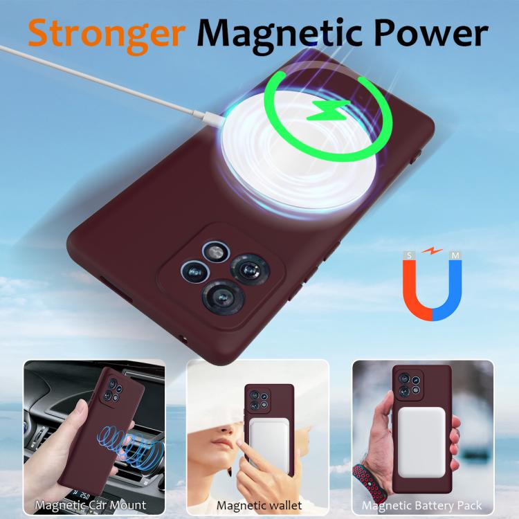For Motorola Edge 40 Pro 5G Shockproof Silicone Magsafe Phone Case