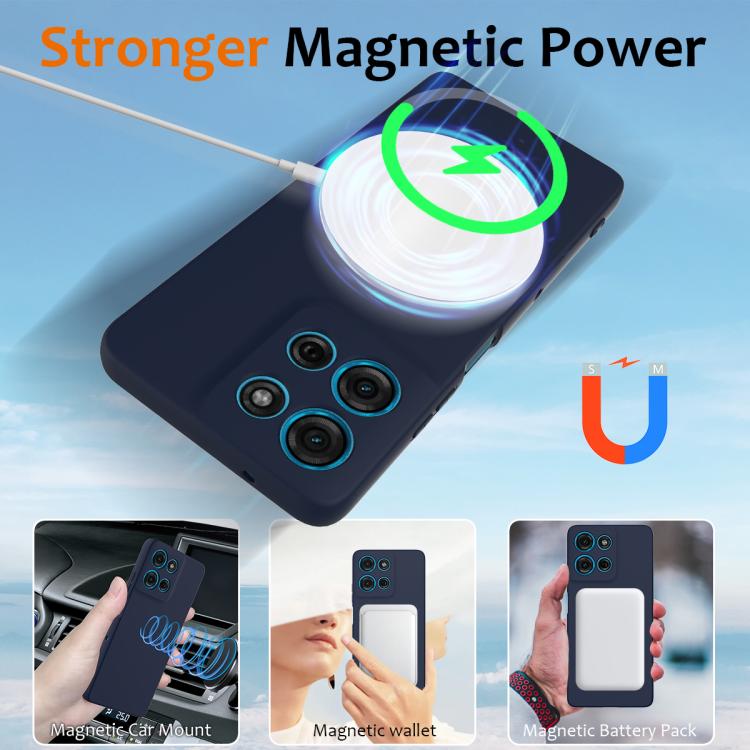 For Motorola Moto G75 5G Shockproof Silicone Magsafe Phone Case