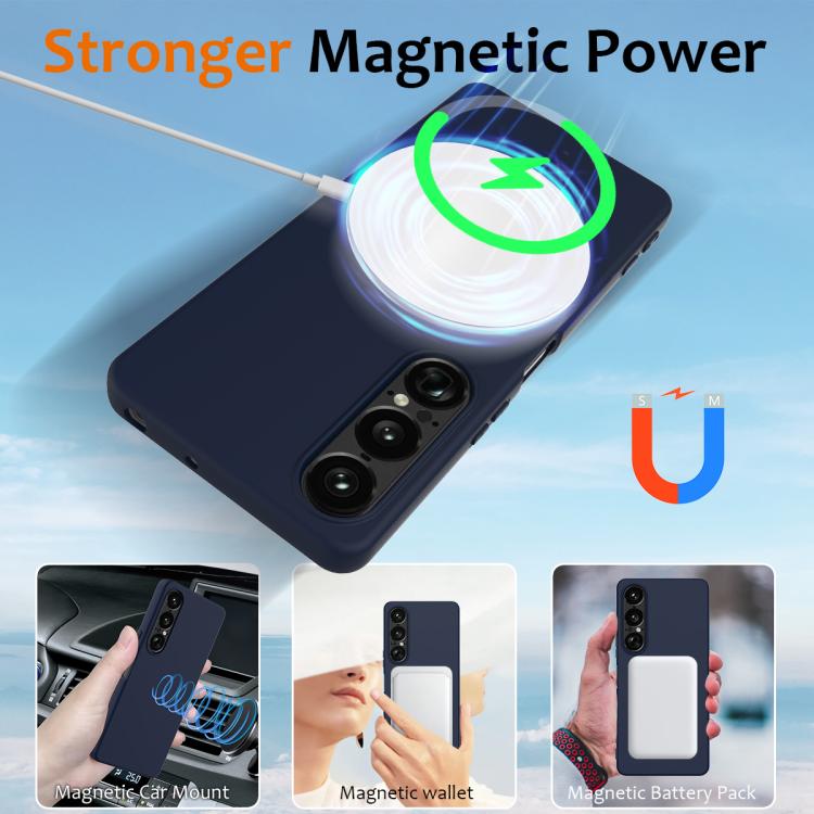 For Sony Xperia 1 VII Shockproof Silicone Magsafe Phone Case