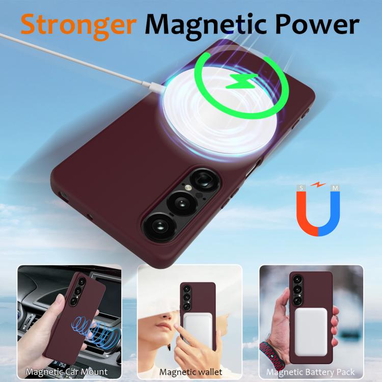 For Sony Xperia 1 VII Shockproof Silicone Magsafe Phone Case