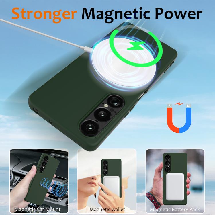 For Sony Xperia 1 VII Shockproof Silicone Magsafe Phone Case