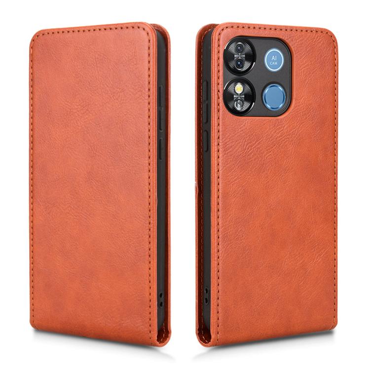 For Oukitel C57S Magnetic Vertical Flip Leather Phone Case