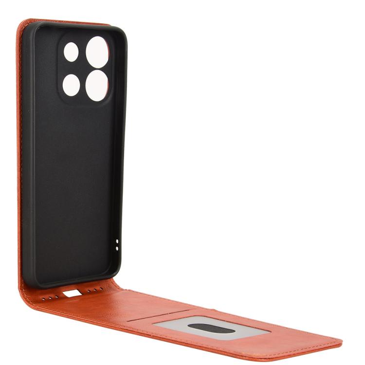 For Oukitel C57S Magnetic Vertical Flip Leather Phone Case