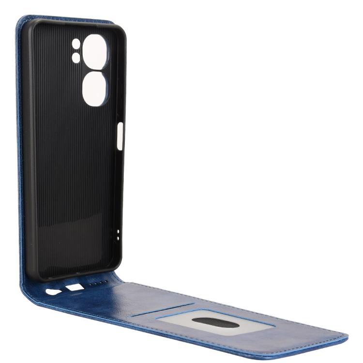 For Oukitel C58 / C58 Pro Magnetic Vertical Flip Leather Phone Case