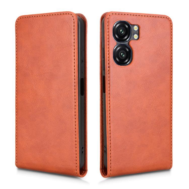 For Oukitel C58 / C58 Pro Magnetic Vertical Flip Leather Phone Case