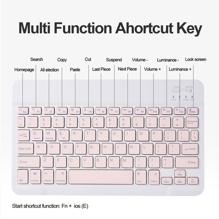 For OPPO Pad 3 / Pad 2 Candy Color Bluetooth Keyboard Leather Case,Square Keys with Touchpad