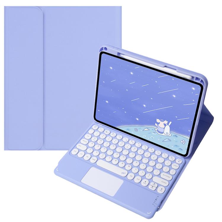 For OPPO Pad 3 / Pad 2 Candy Color Bluetooth Keyboard Leather Case, Round Key with Touchpad