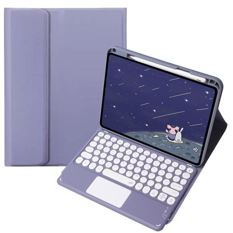 For OPPO Pad 3 / Pad 2 Candy Color Bluetooth Keyboard Leather Case, Round Key with Touchpad