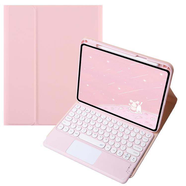 For OPPO Pad 3 / Pad 2 Candy Color Bluetooth Keyboard Leather Case, Round Key with Touchpad