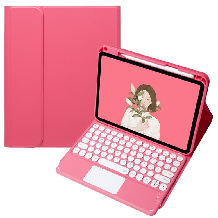 For OPPO Pad 3 / Pad 2 Candy Color Bluetooth Keyboard Leather Case, Round Key with Touchpad