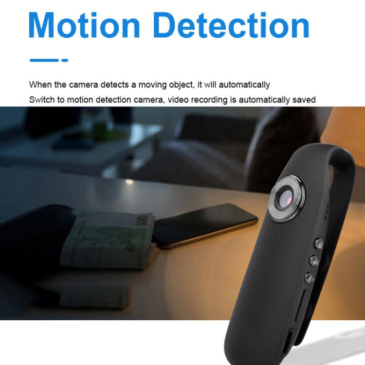 007 1080P HD Video Recorder with Back Clip - Black