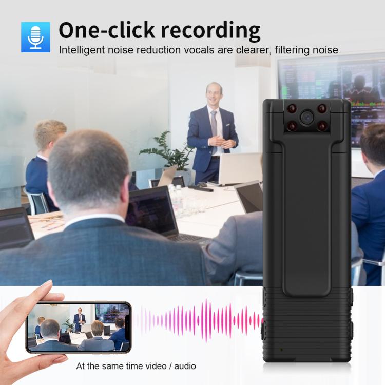 B21 120 Degree Wide Angle 1080P HD Magnetic Recorder - Black
