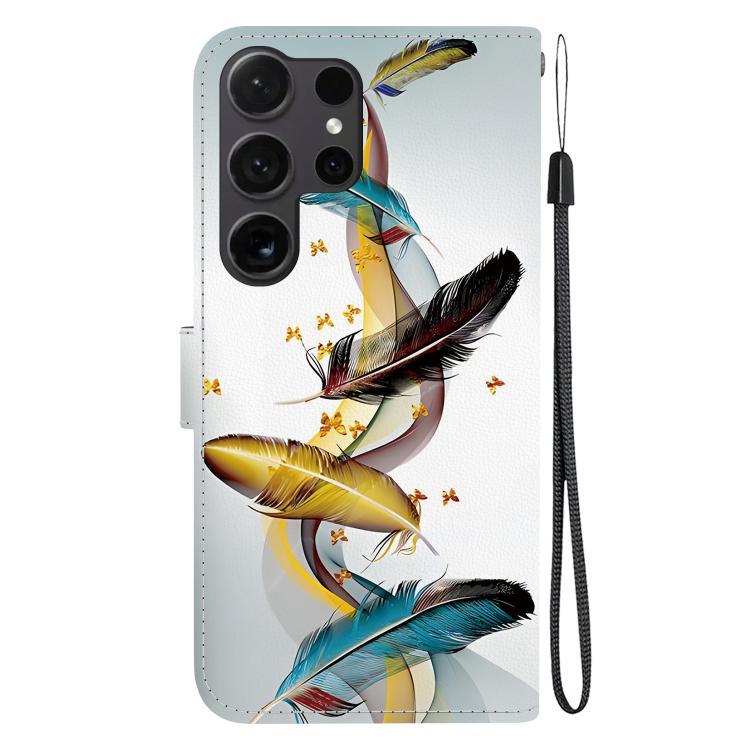 For Samsung Galaxy S24 Ultra 5G Crystal Texture Colored Drawing Leather Phone Case