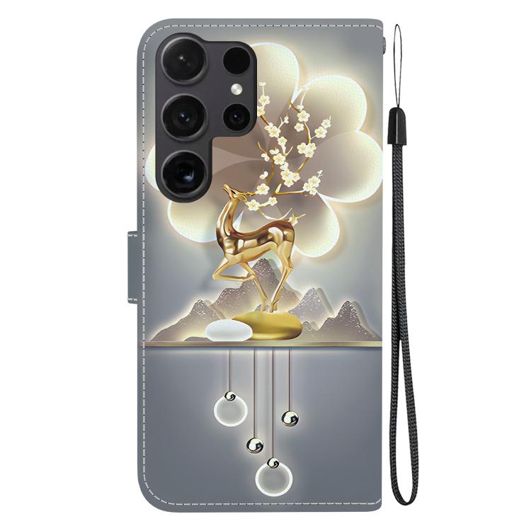 For Samsung Galaxy S24 Ultra 5G Crystal Texture Colored Drawing Leather Phone Case