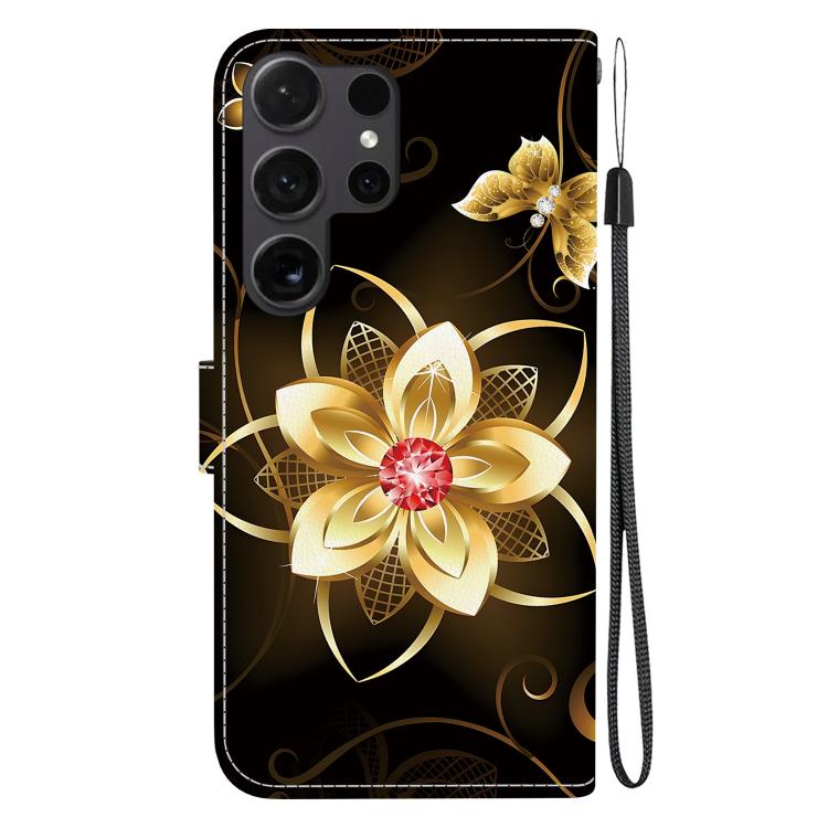 For Samsung Galaxy S24 Ultra 5G Crystal Texture Colored Drawing Leather Phone Case