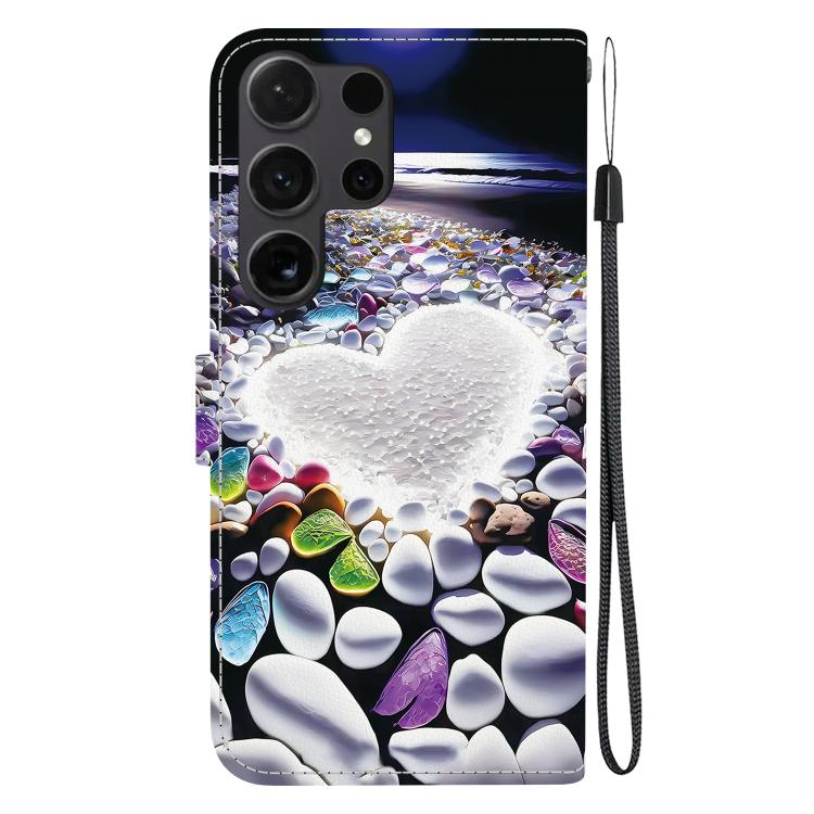 For Samsung Galaxy S24 Ultra 5G Crystal Texture Colored Drawing Leather Phone Case