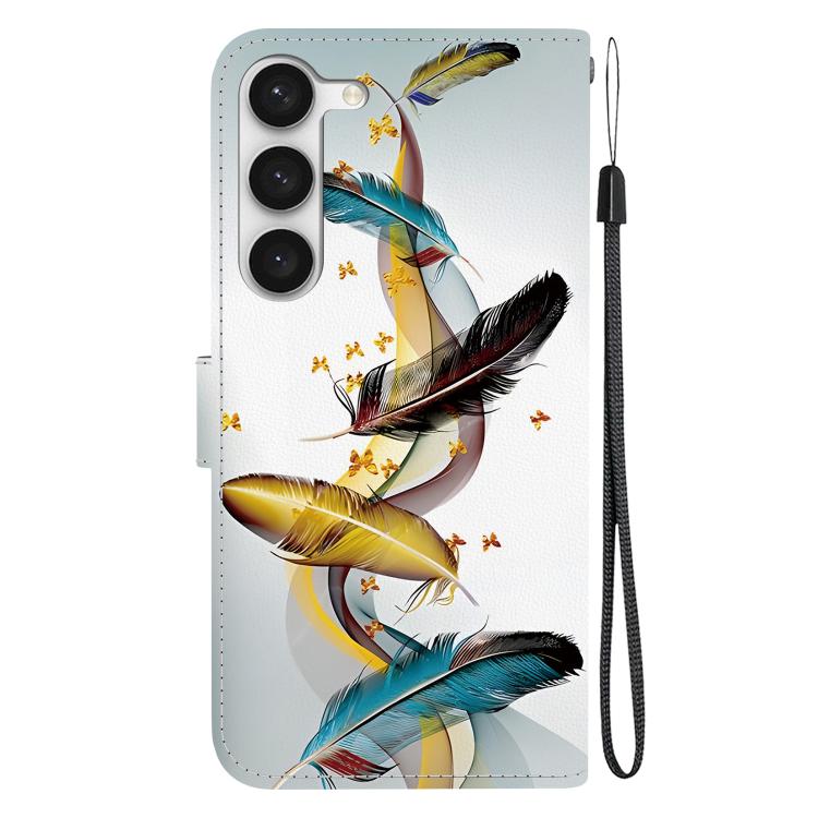 For Samsung Galaxy S23 5G Crystal Texture Colored Drawing Leather Phone Case
