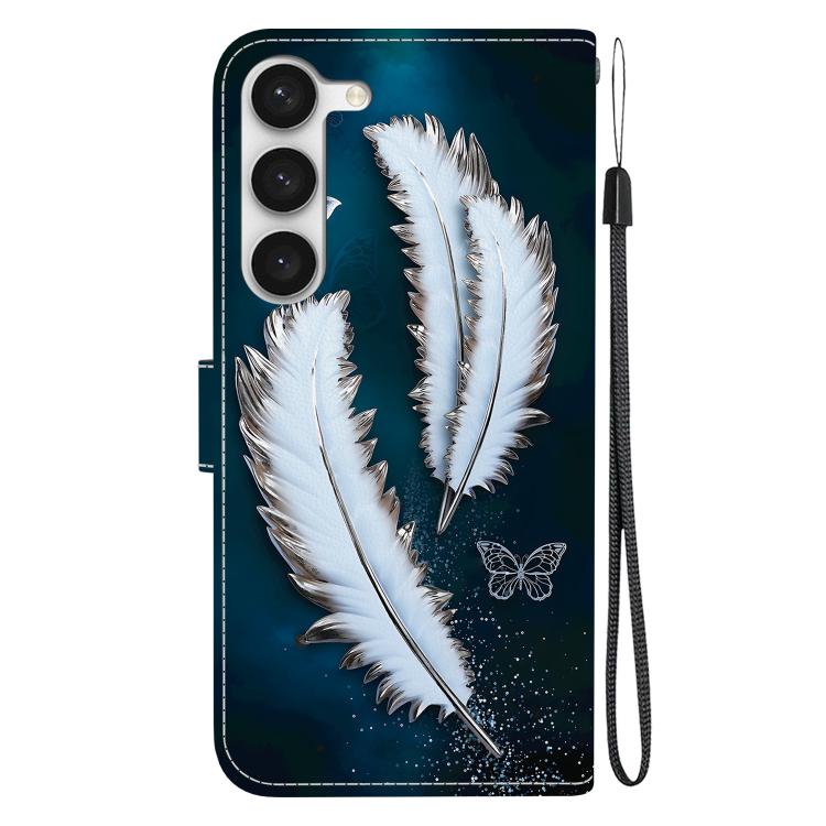 For Samsung Galaxy S23 5G Crystal Texture Colored Drawing Leather Phone Case