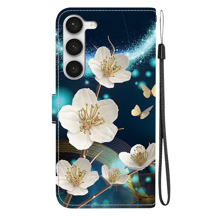 For Samsung Galaxy S23 5G Crystal Texture Colored Drawing Leather Phone Case