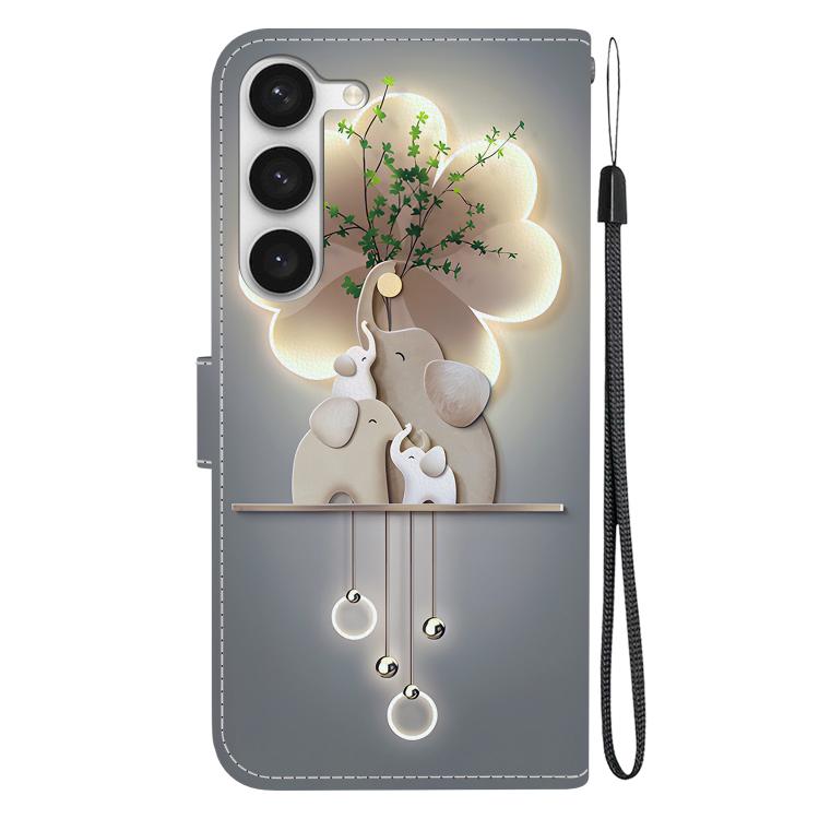 For Samsung Galaxy S23 5G Crystal Texture Colored Drawing Leather Phone Case
