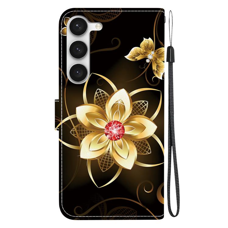 For Samsung Galaxy S23 5G Crystal Texture Colored Drawing Leather Phone Case