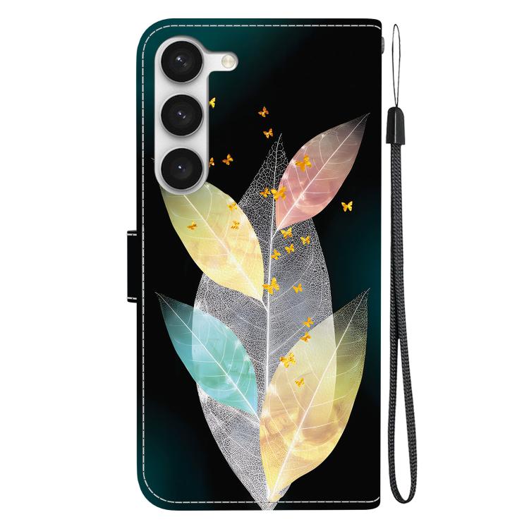 For Samsung Galaxy S23 5G Crystal Texture Colored Drawing Leather Phone Case