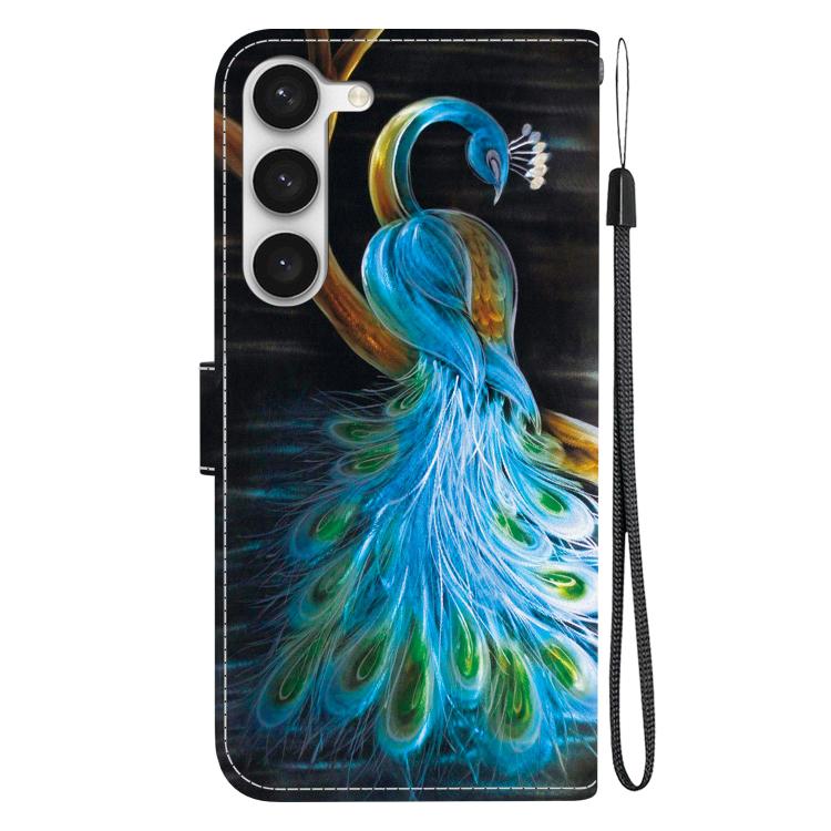 For Samsung Galaxy S23 5G Crystal Texture Colored Drawing Leather Phone Case