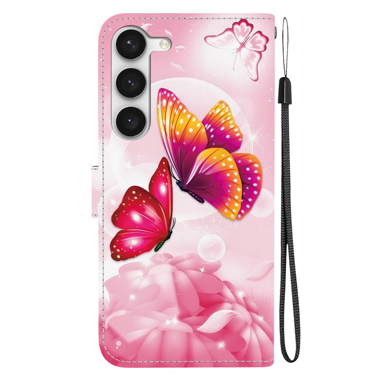 For Samsung Galaxy S23 5G Crystal Texture Colored Drawing Leather Phone Case