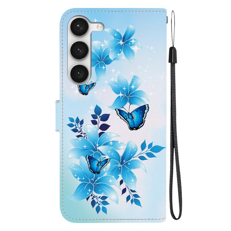 For Samsung Galaxy S23 5G Crystal Texture Colored Drawing Leather Phone Case