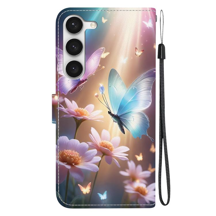 For Samsung Galaxy S23 5G Crystal Texture Colored Drawing Leather Phone Case