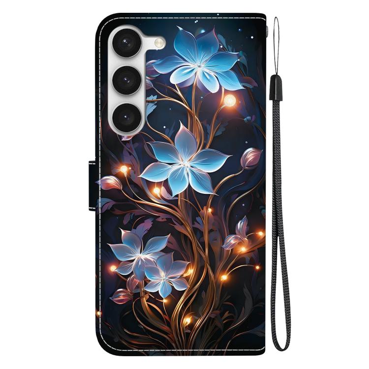 For Samsung Galaxy S23 5G Crystal Texture Colored Drawing Leather Phone Case