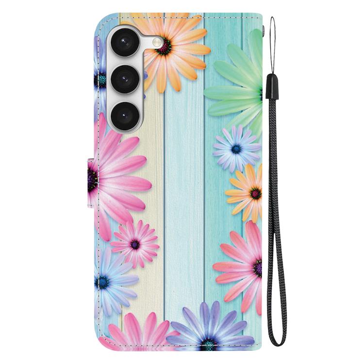 For Samsung Galaxy S23 5G Crystal Texture Colored Drawing Leather Phone Case