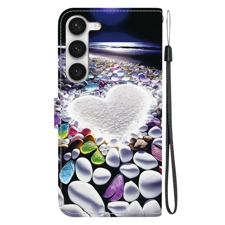 For Samsung Galaxy S23 5G Crystal Texture Colored Drawing Leather Phone Case