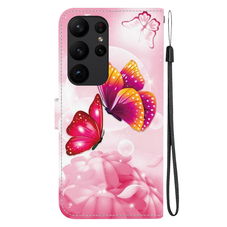 For Samsung Galaxy S23 Ultra 5G Crystal Texture Colored Drawing Leather Phone Case