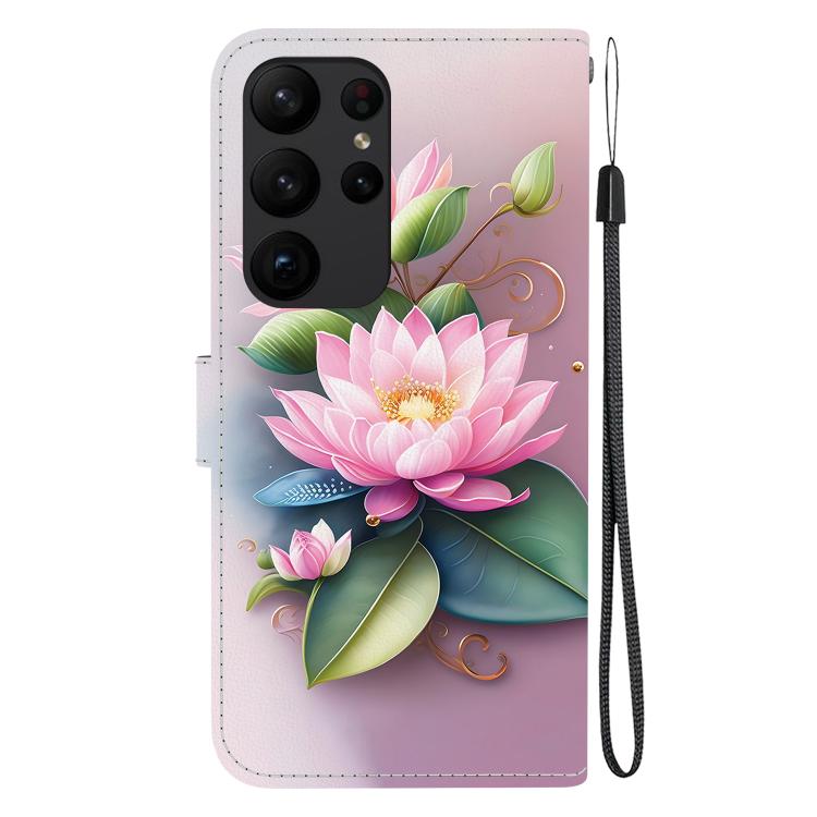 For Samsung Galaxy S23 Ultra 5G Crystal Texture Colored Drawing Leather Phone Case