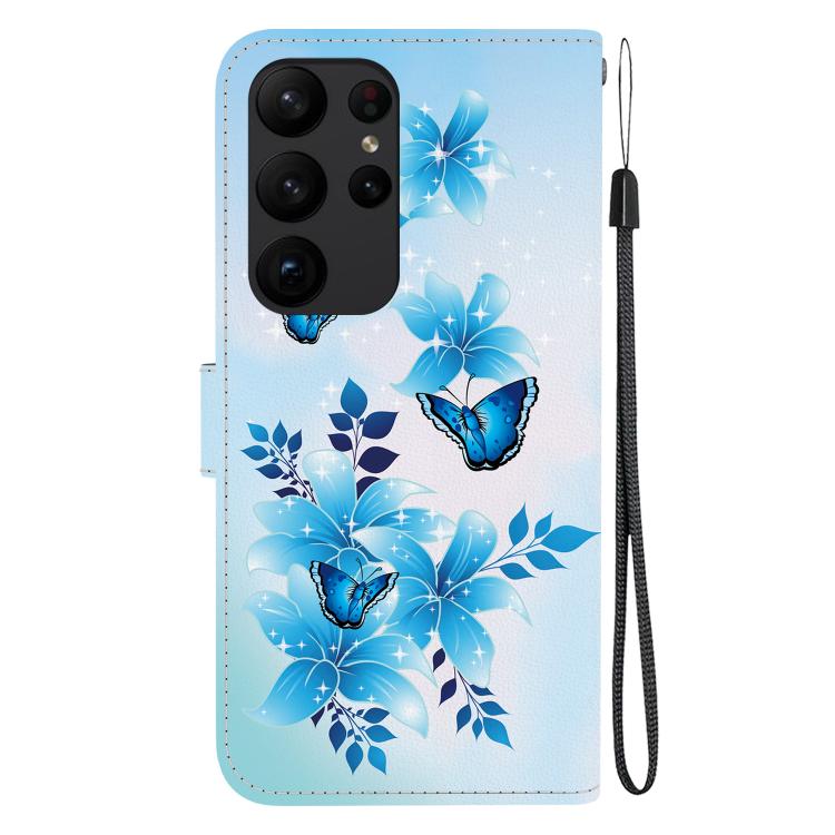 For Samsung Galaxy S23 Ultra 5G Crystal Texture Colored Drawing Leather Phone Case