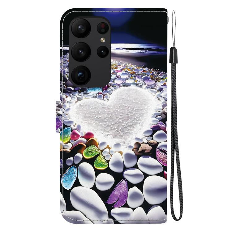 For Samsung Galaxy S23 Ultra 5G Crystal Texture Colored Drawing Leather Phone Case