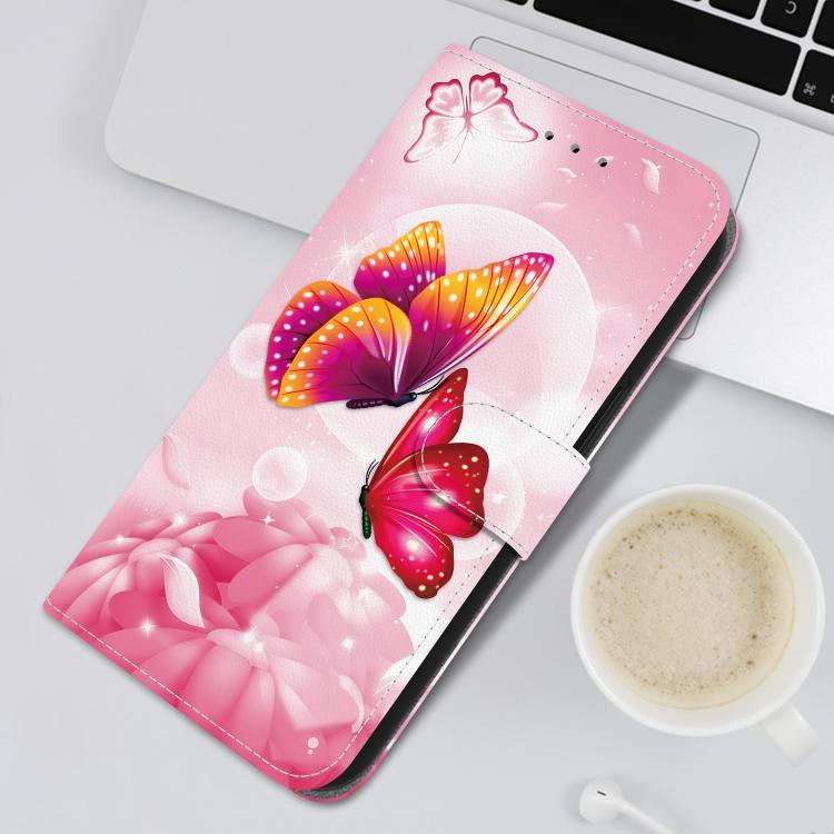 For Samsung Galaxy S22 Ultra 5G Crystal Texture Colored Drawing Leather Phone Case