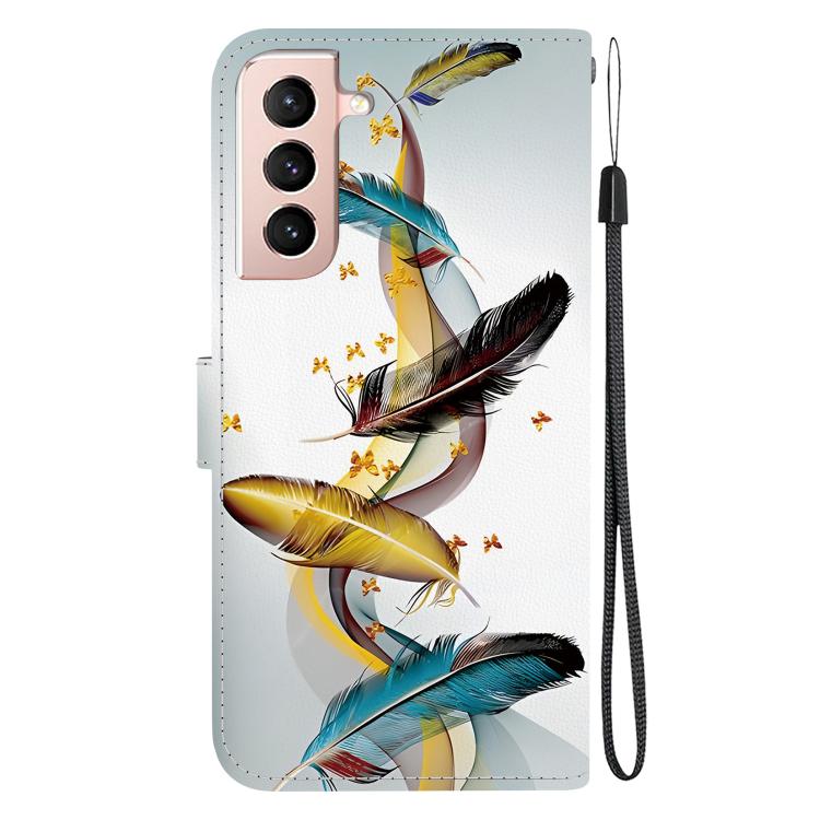 For Samsung Galaxy S22 5G Crystal Texture Colored Drawing Leather Phone Case