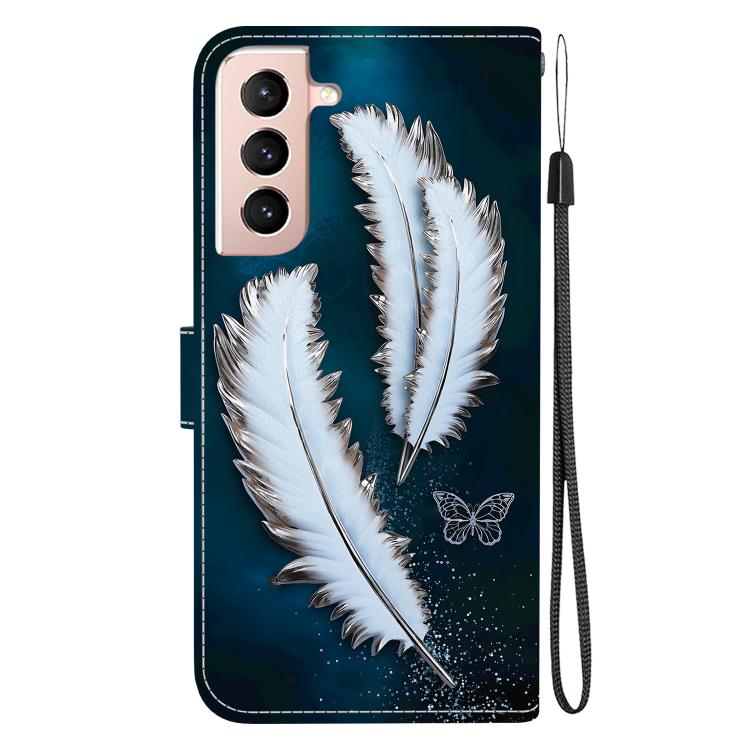 For Samsung Galaxy S22 5G Crystal Texture Colored Drawing Leather Phone Case