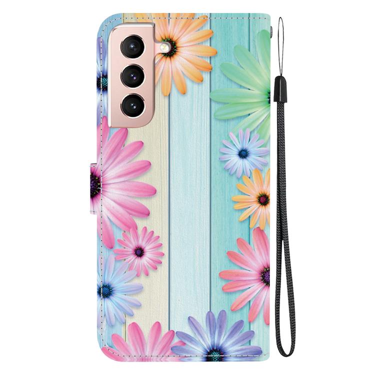 For Samsung Galaxy S22 5G Crystal Texture Colored Drawing Leather Phone Case