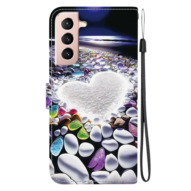 For Samsung Galaxy S22 5G Crystal Texture Colored Drawing Leather Phone Case