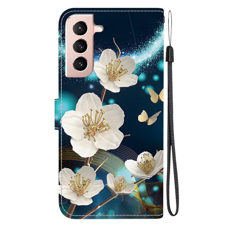 For Samsung Galaxy S21 5G Crystal Texture Colored Drawing Leather Phone Case